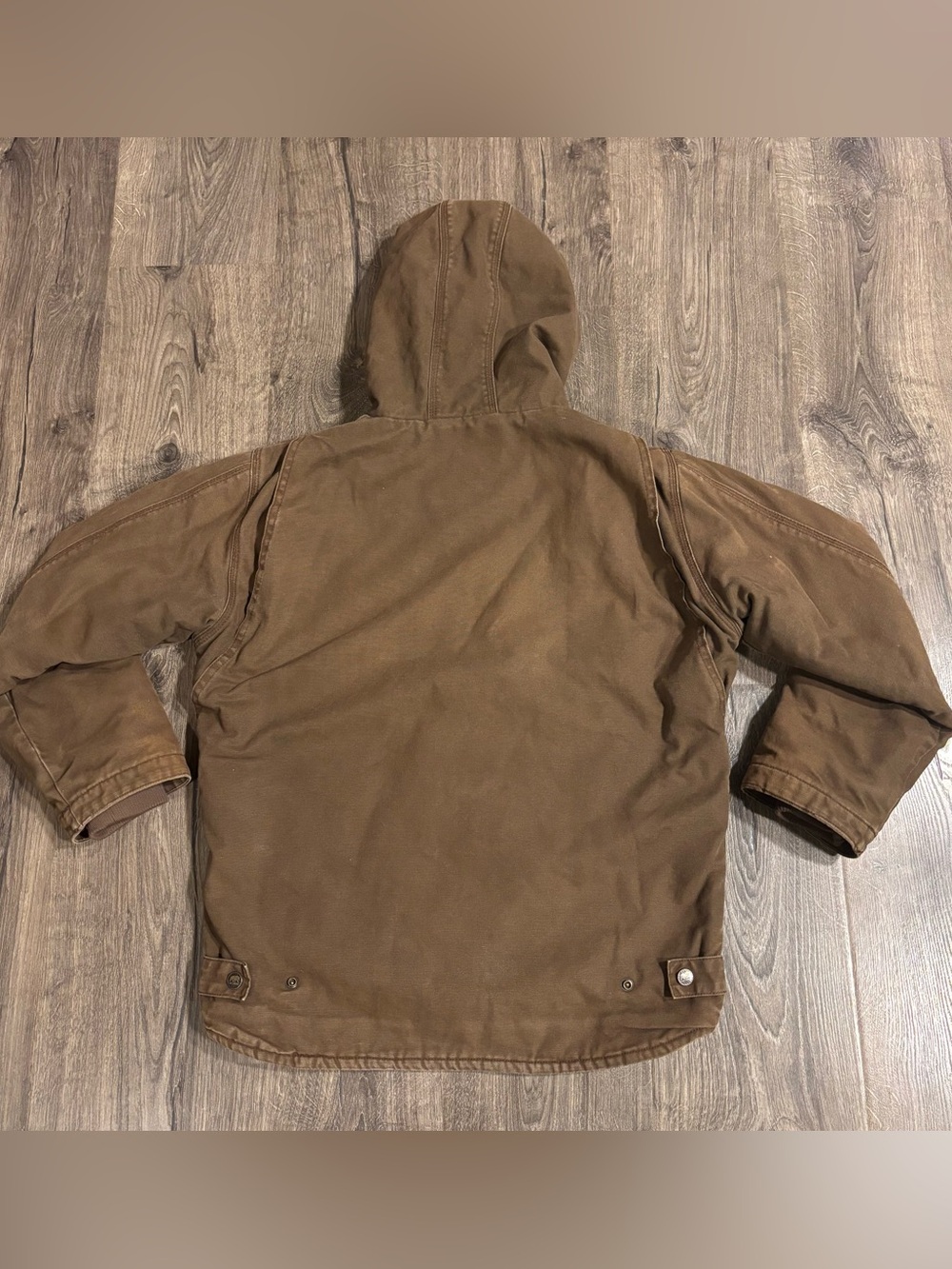 Berne Youth Sherpa-Lined Softstone Duck Hooded Coat Jacket size Large Reg 14/16 - Picture 16 of 16